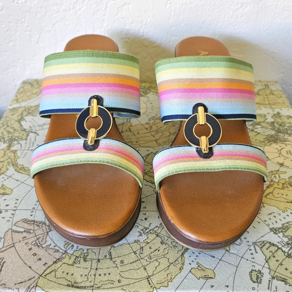 Anne Klein‎ rainbow 🌈 platform sandals, size 8